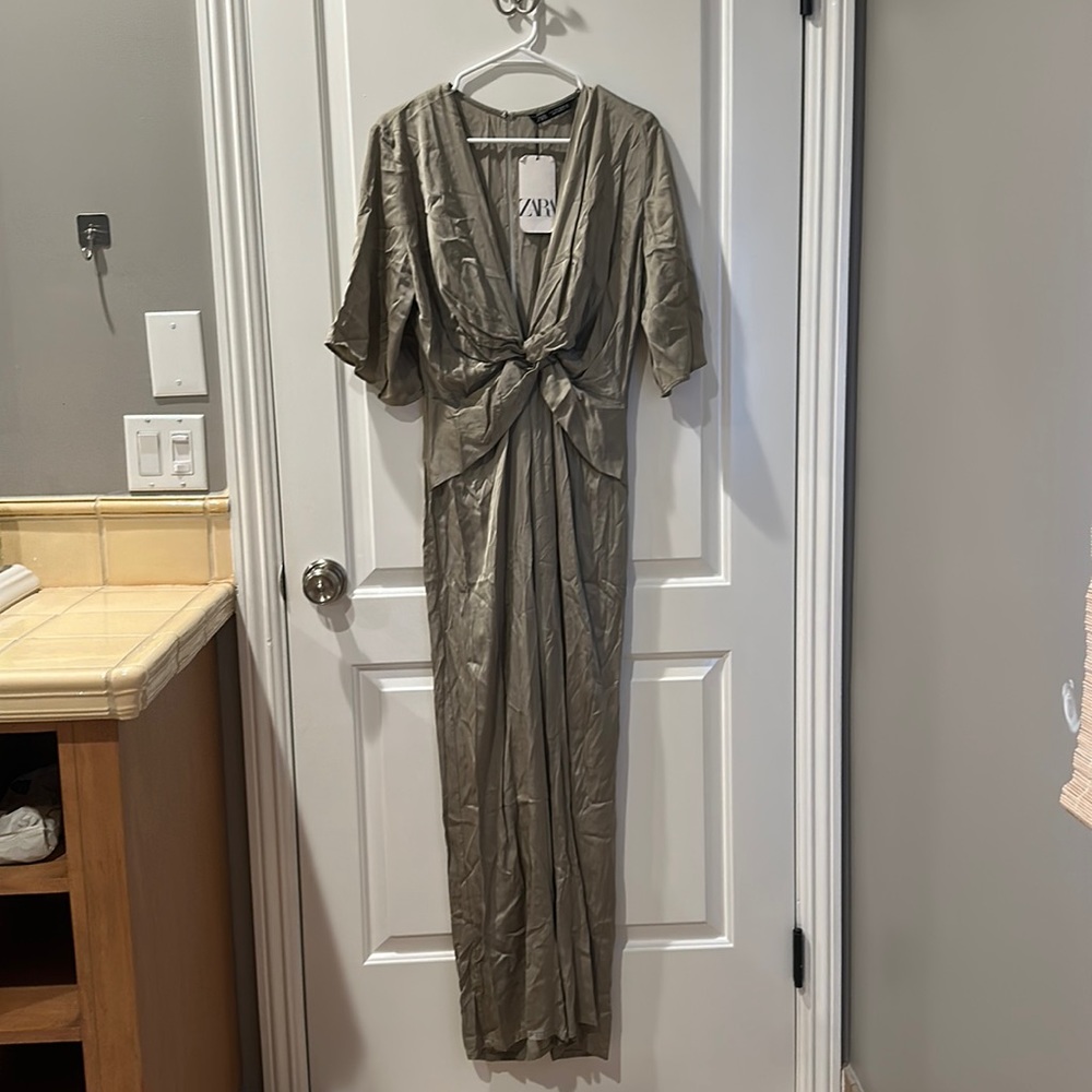 Zara jumpsuit , size M , sage